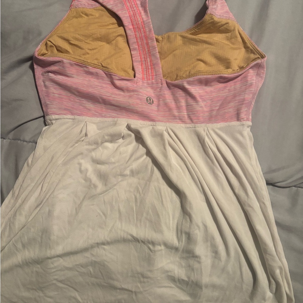 lululemon athletica Pink and White Women's Top